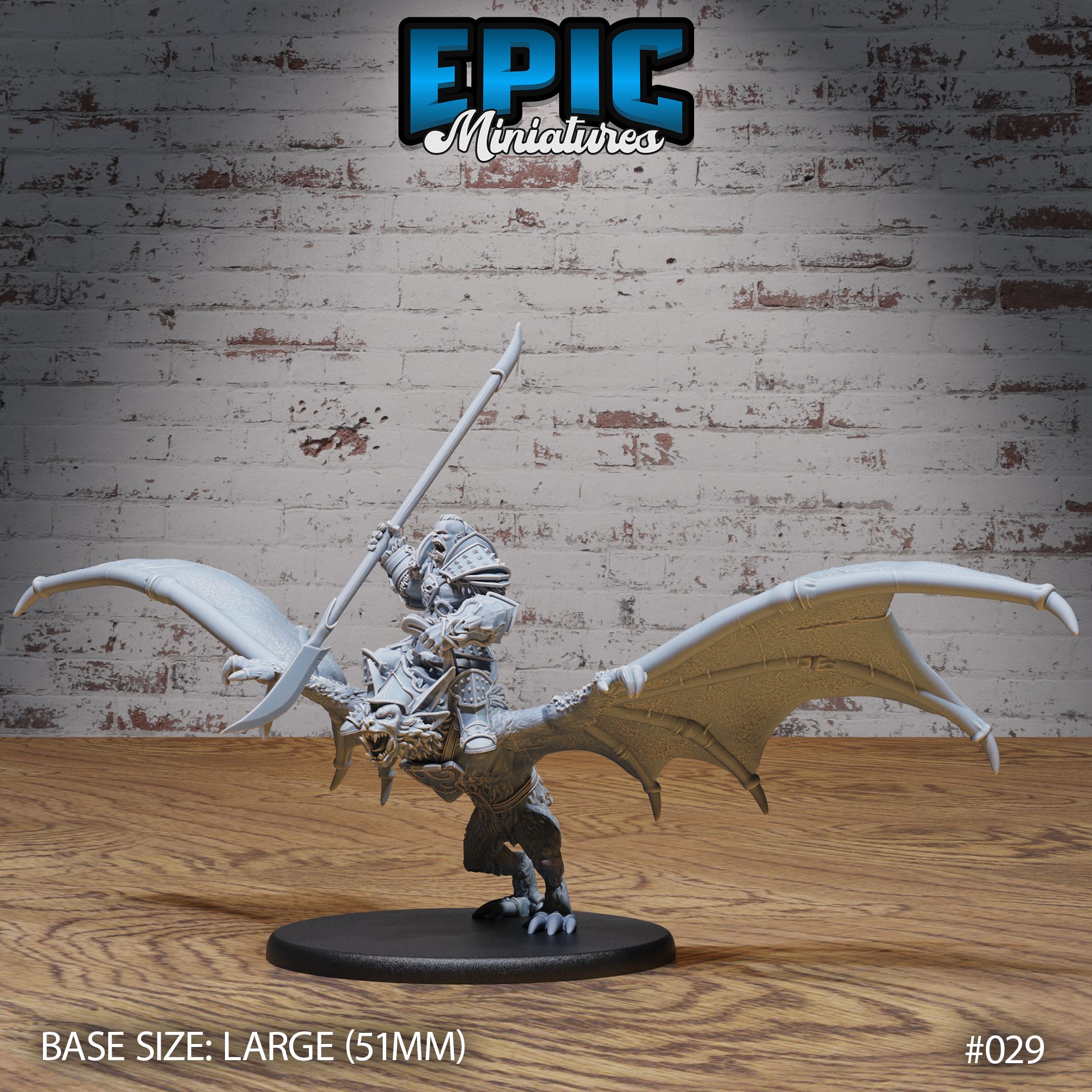 Orc Army Bat Rider Spear / Flying Green Skin Lord / Male Humanoid Warrior / Burly Raider Tribe / Vampire Beast Tamer / Winged Forest Fighter / Woodland Encounter